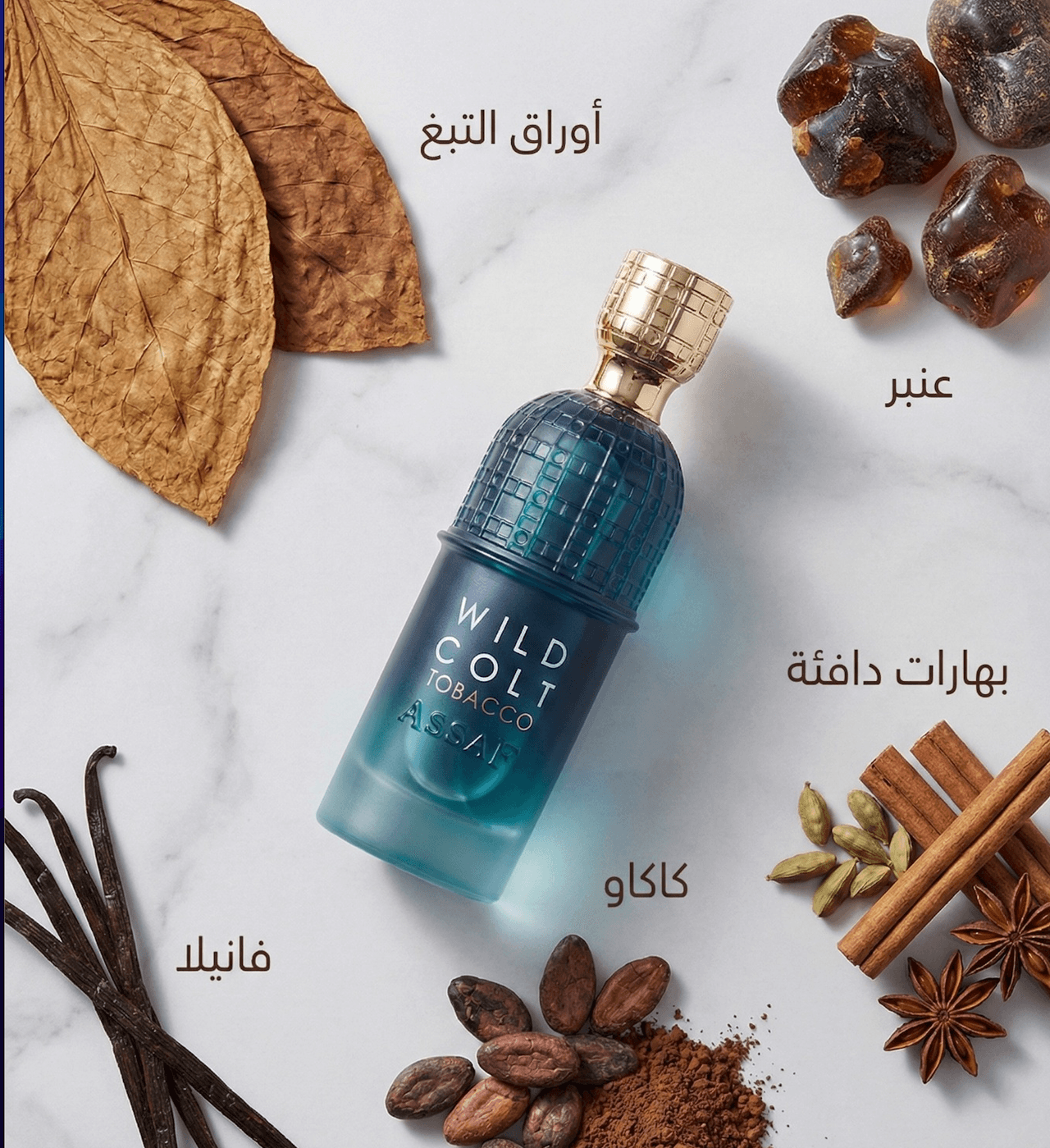 عطر عساف وايلد كولت توباكو من ماركة عساف - 200 مل